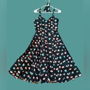Bernie Dexter Vera dress in Apple and Pear print size Medium